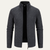 The Volterra Men’s Elegant Knit Diamond Pattern Jacket with Stand Collar
