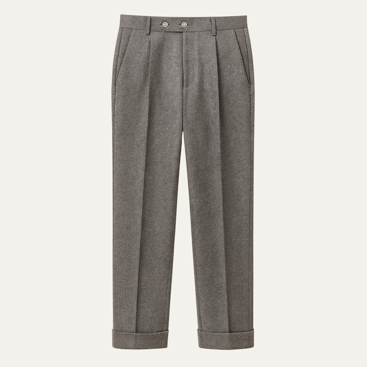 The Lakeshore Men's High Waisted Wool Slim Fit Tailored Dress Pants - The United Gentlemen The Lakeshore Men's High Waisted Wool Slim Fit Tailored Dress Pants - The United Gentlemen