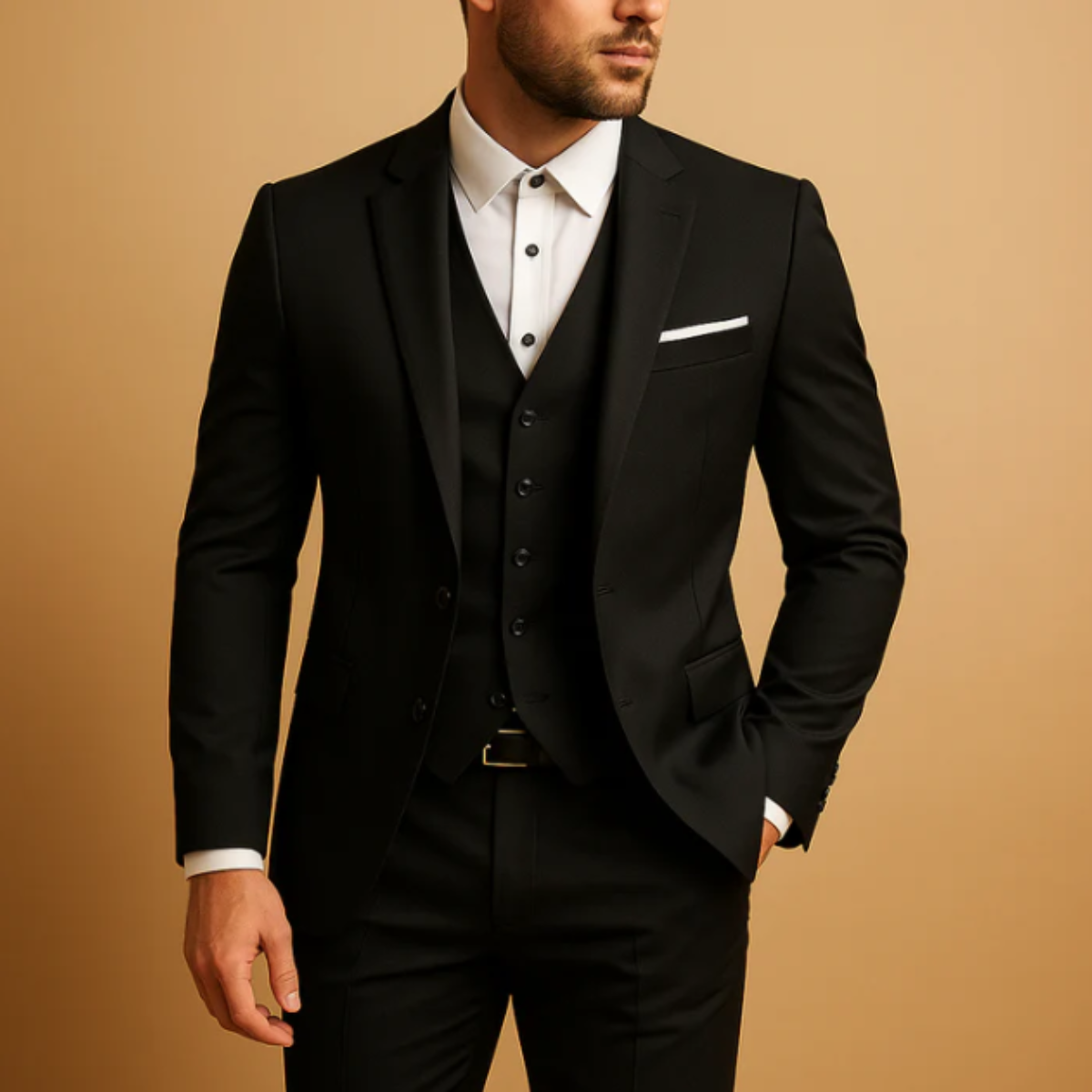 The Bristol Men’s 3 Piece Slim Fit Suit – Blazer, Waistcoat & Trousers