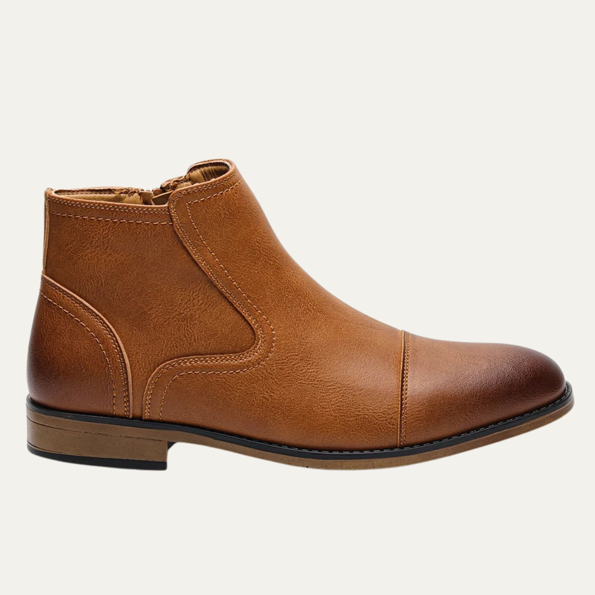 The Rapallo Men’s Classic Side Zip Leather Ankle Boots