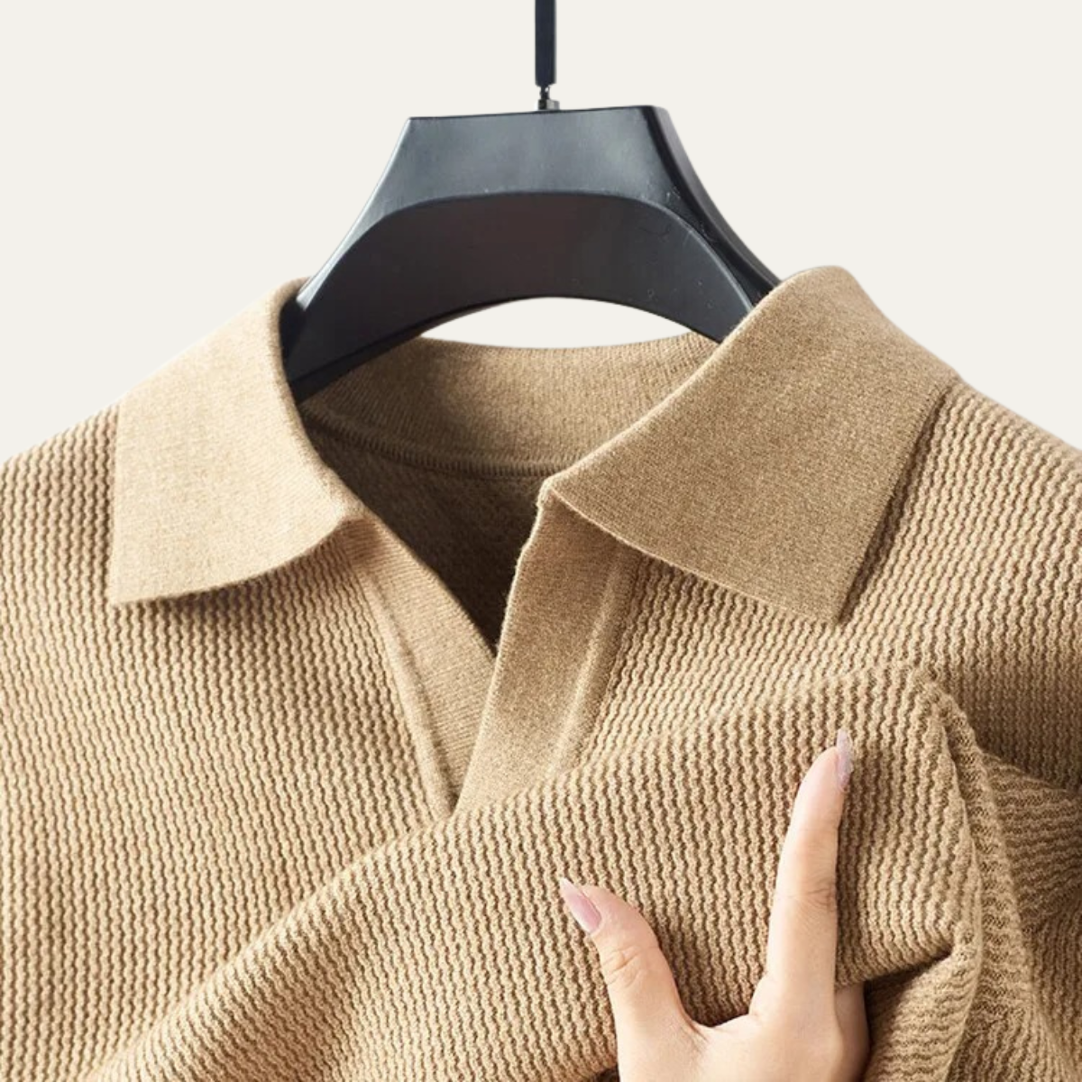 The Moncalvo Men’s Cashmere Knit Shirt Collar Sweater