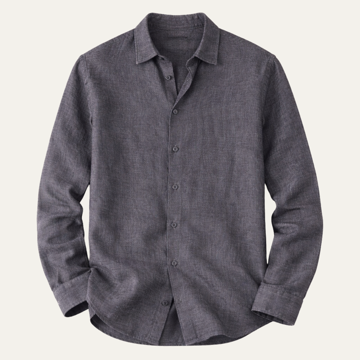The Cedar Ridge Hill Men’s Trendy Loose Fit Linen Button Up Shirt