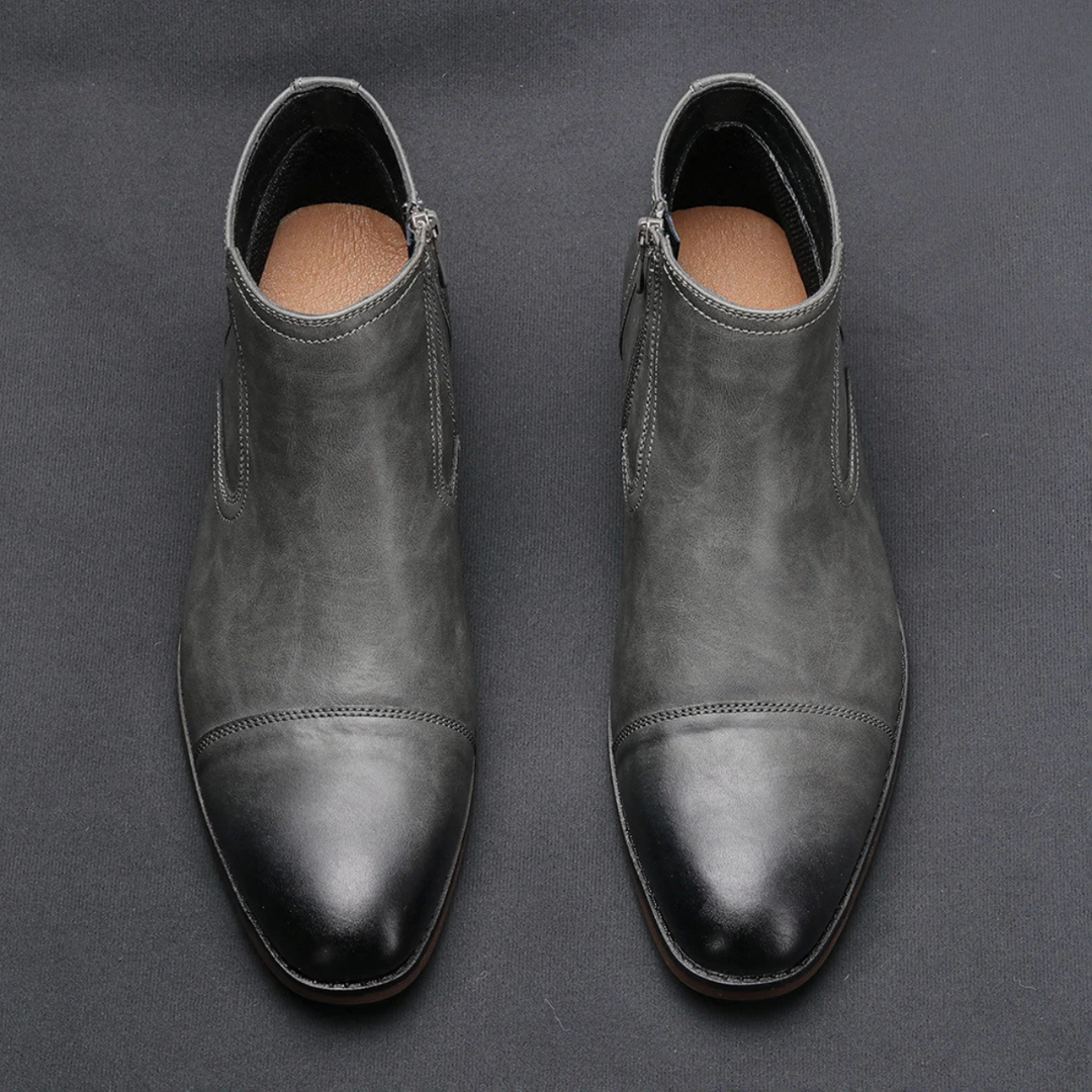 The Rapallo Men’s Classic Side Zip Leather Ankle Boots