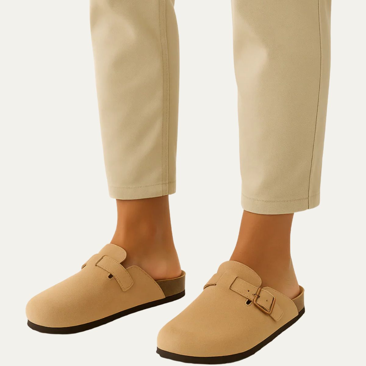 The Amalfi Beige Suede Clogs for Men — Relaxed Old Money Style
