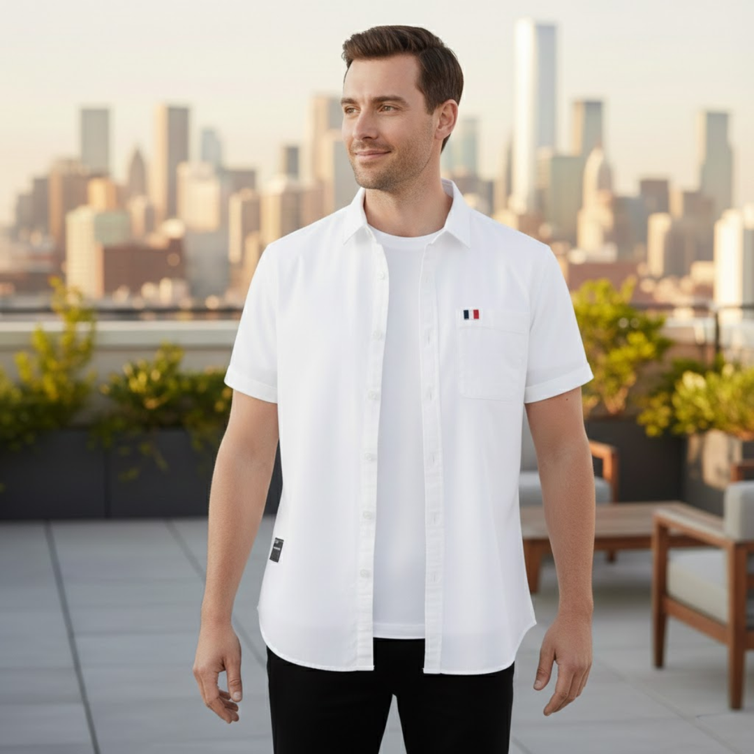 The Salerno Men’s Slim Fit Cotton Button Up Shirt