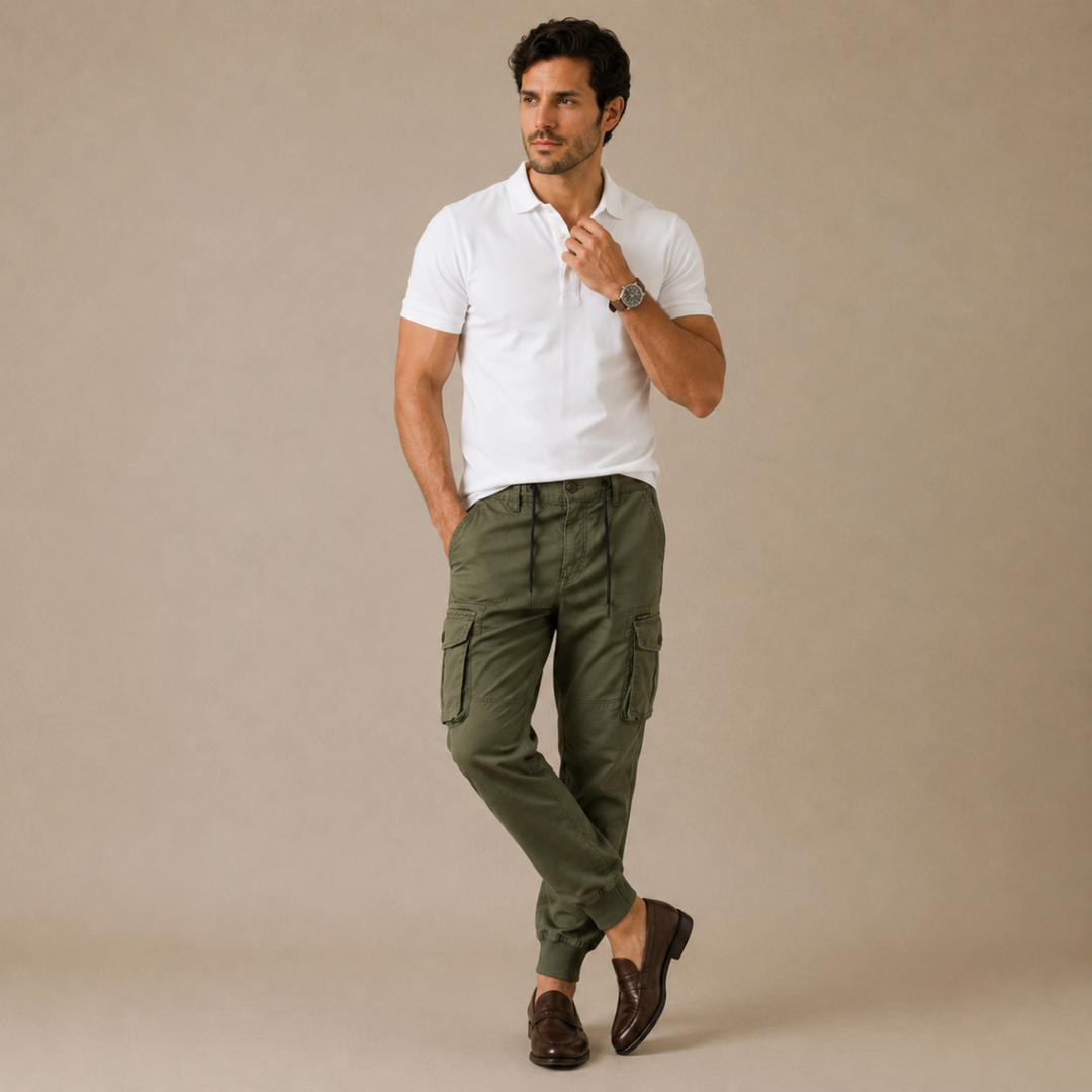 The Preston Men’s Casual Slim Fit Cargo Jogging Pants