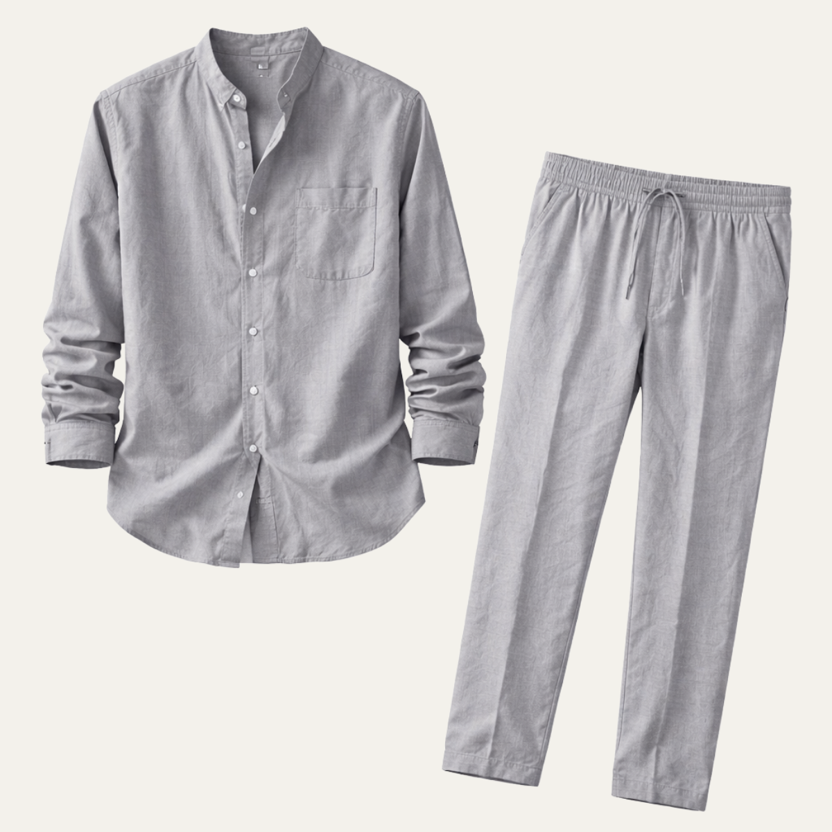 The Lakefield Men’s Relaxed Fit Linen Shirt & Pants Set