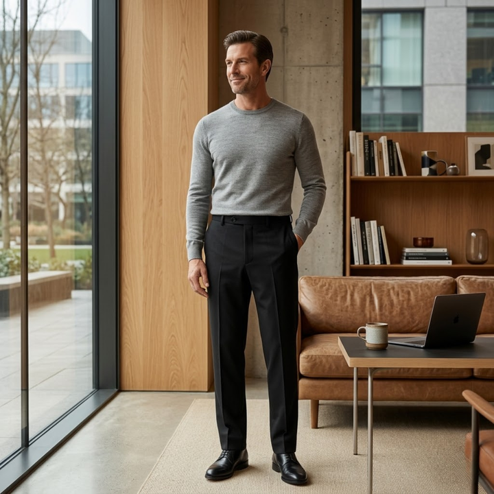 The Moltrasio Men’s Casual Office Wool Blend Business Pants