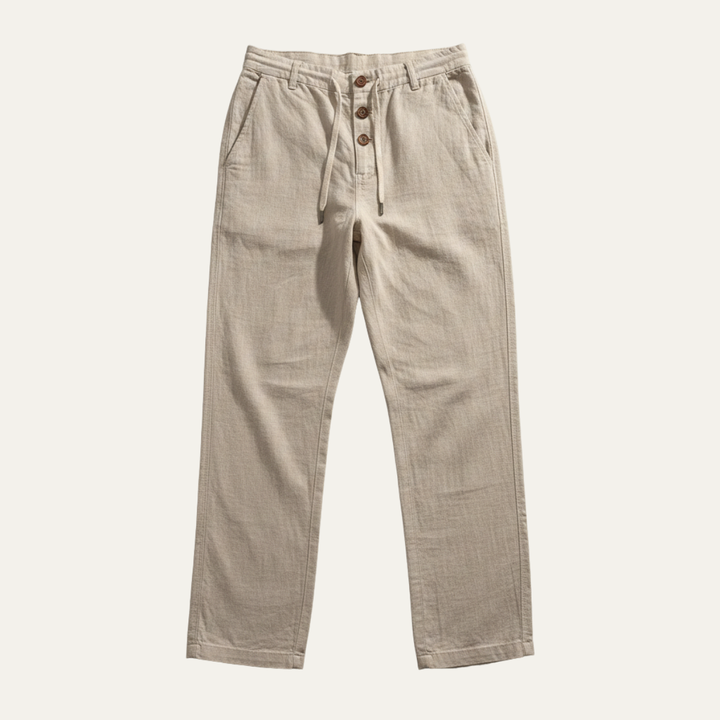 The Glenhaven Hill Men’s Breathable Straight Leg Cotton Linen Pants