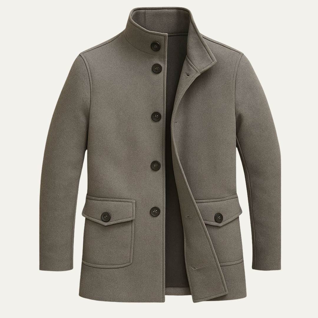 Wool Coat - Men’s Smart Tailored Overcoat