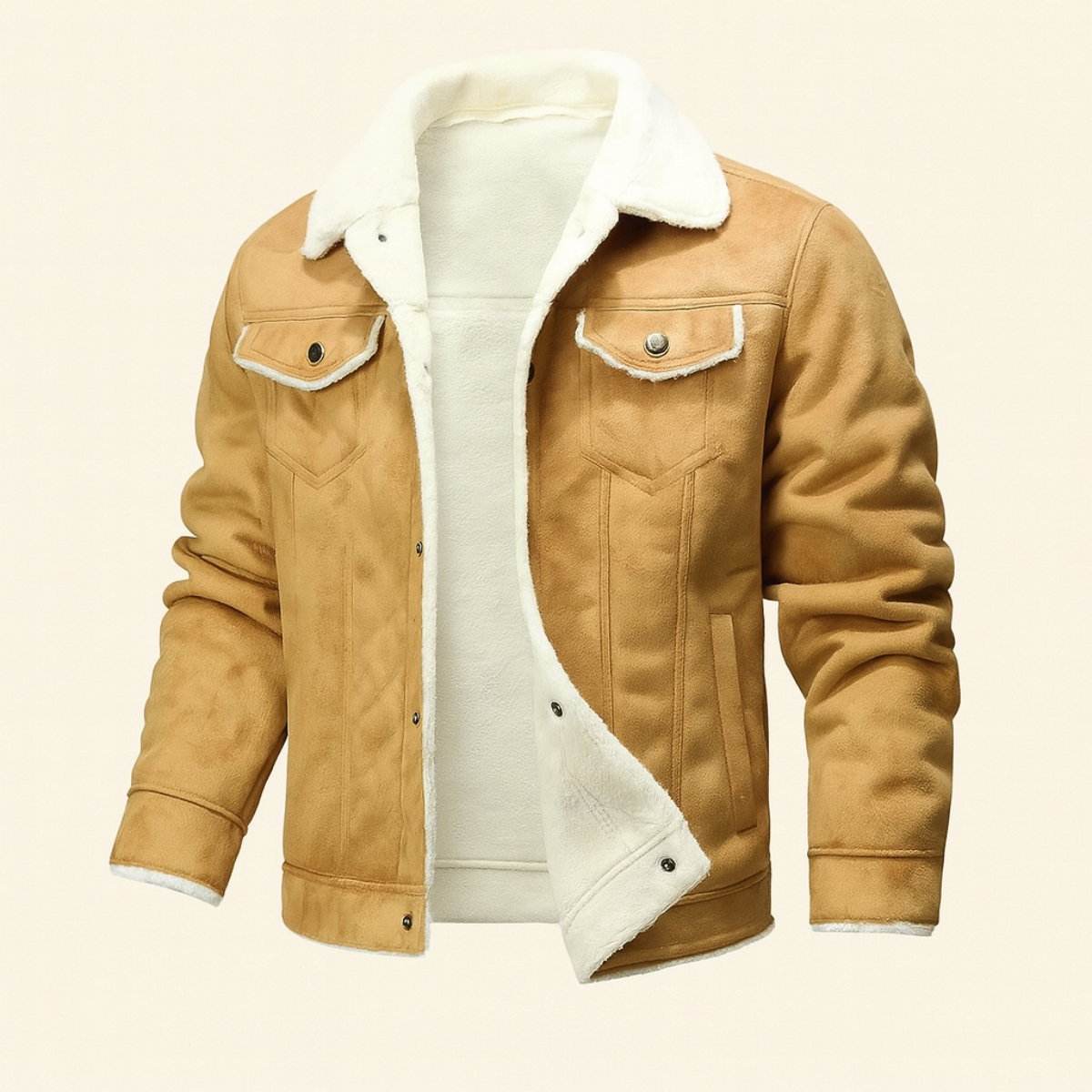 The Quebec Fleece Lined Suede Leather Jacket for Men