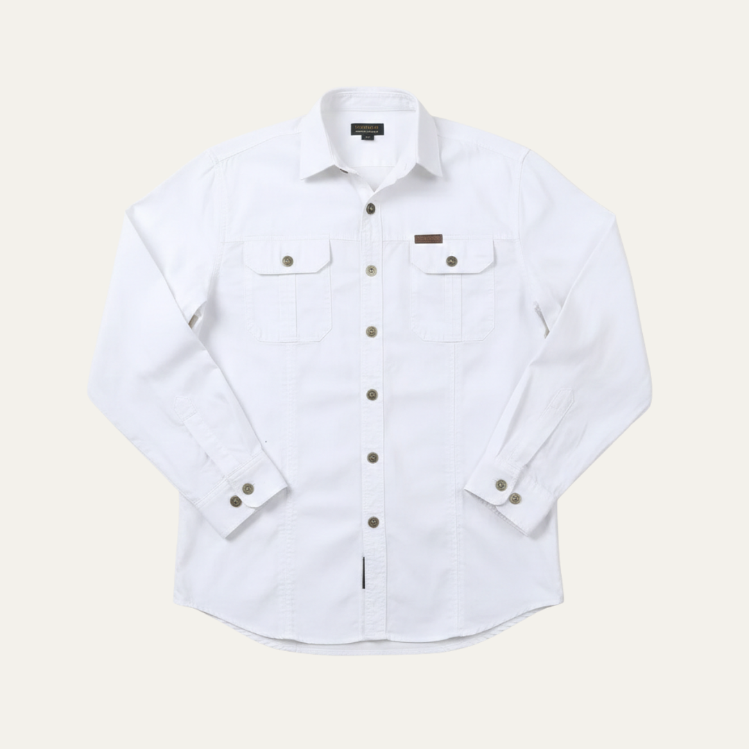 The Ashton Ridge Men’s Solid Color Multi Pocket Cargo Shirt