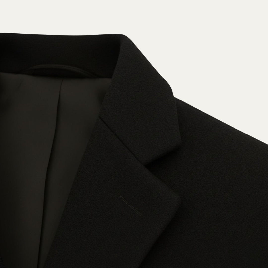 The Brianza Men’s Smart Single Breasted Wool Blend Overcoat