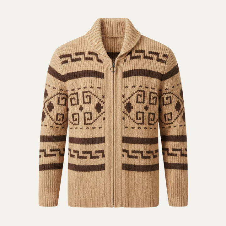 The Orvieto Men’s Vintage Thick Winter Shawl Collar Knit Cardigan