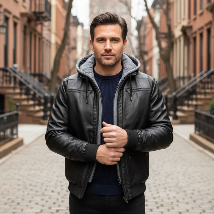 The Eversley Modern and Warm Leather Jacket for Men