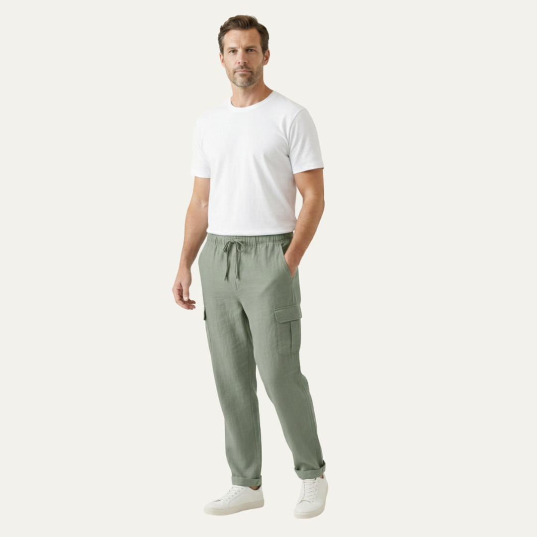 The Maplecrest Men’s Loose Fit Multi Pocket Cargo Pants
