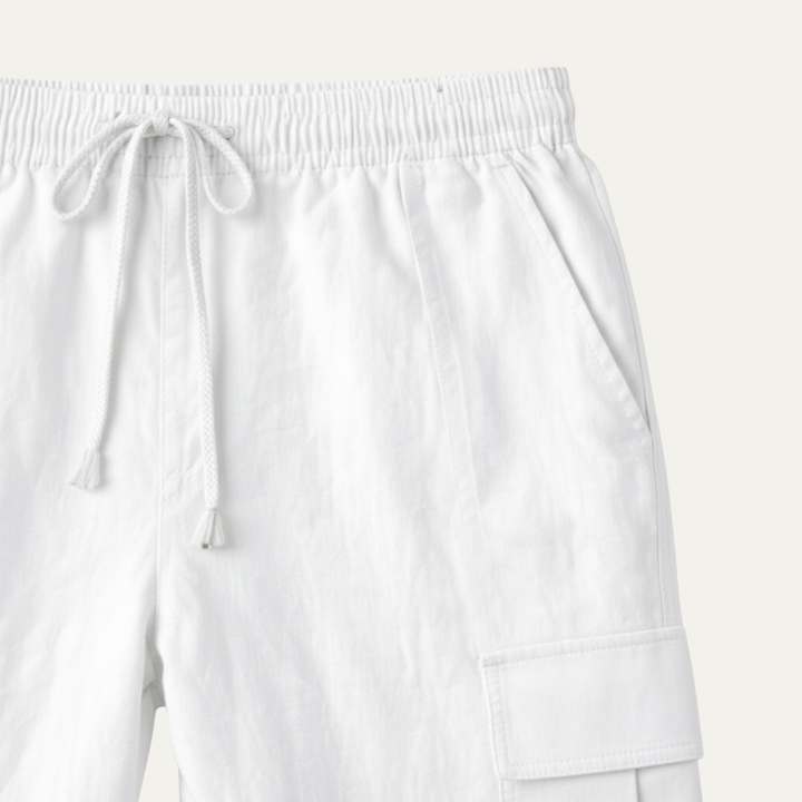 The Meadowwater Men’s Loose Fit Cotton Linen Drawstring Pants