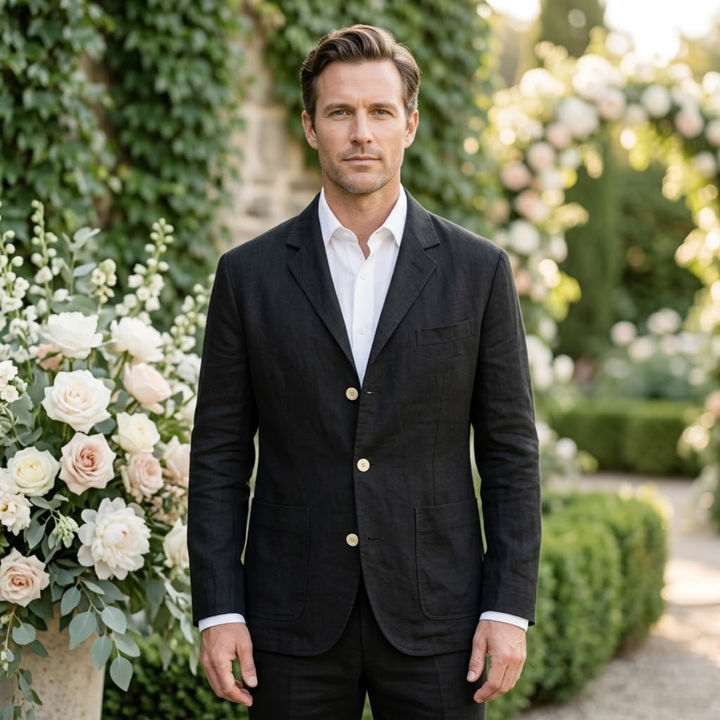 The Milan Men's Stylish Cotton Jacket - Lightweight Blazer - Wedding Guest
