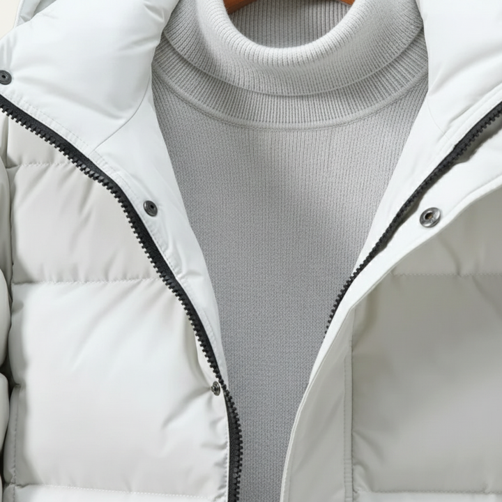 The Westminster Men’s Hooded Longline Black Puffer Coat