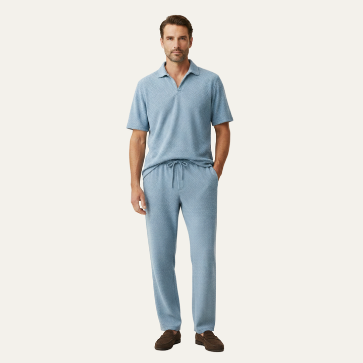 The Cambridge Men’s Relaxed Casual Summer Set – Shirt & Pants