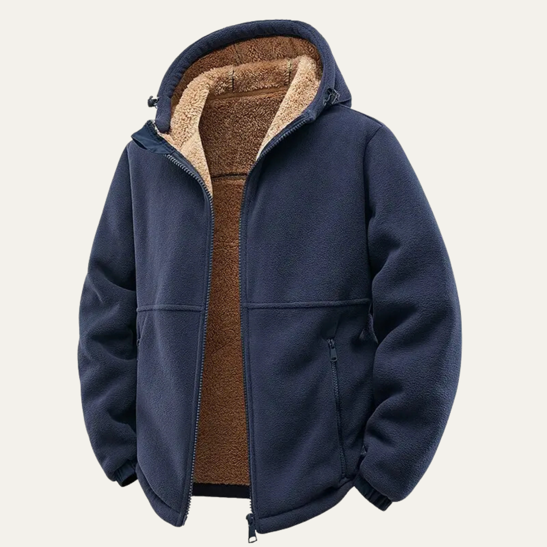 The Harriman Men’s Warm Soft Shell Fleece Zip Up Hooded Jacket