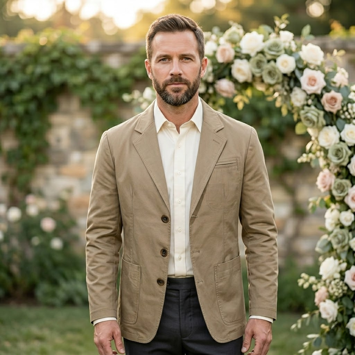 The Prestbury Men's Casual Lightweight Cotton Blazer - Wedding Guest