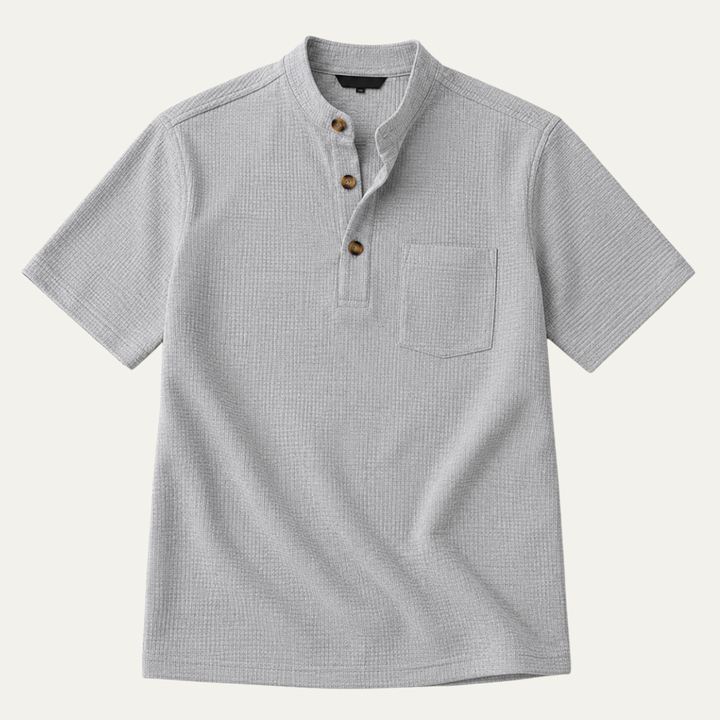 The Manhattan Men’s Waffle Henley Summer Shirt