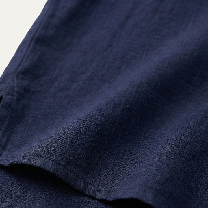 The Edinburgh Men’s Lightweight Cotton Linen Henley Shirt
