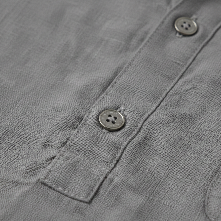 The Glasgow Men’s Casual Cotton Linen Henley Shirt
