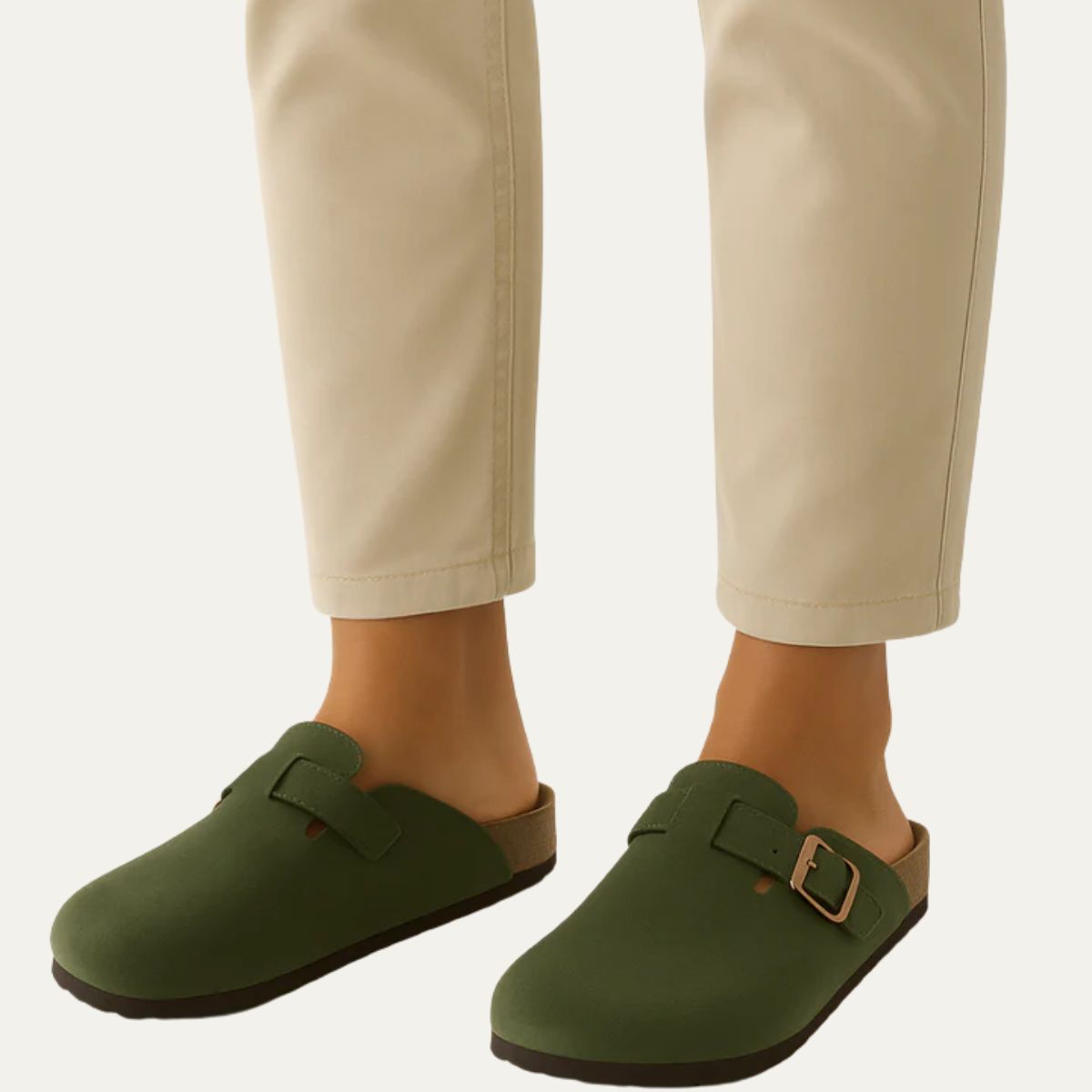 The Amalfi Green Suede Clogs for Men — Relaxed Old Money Style