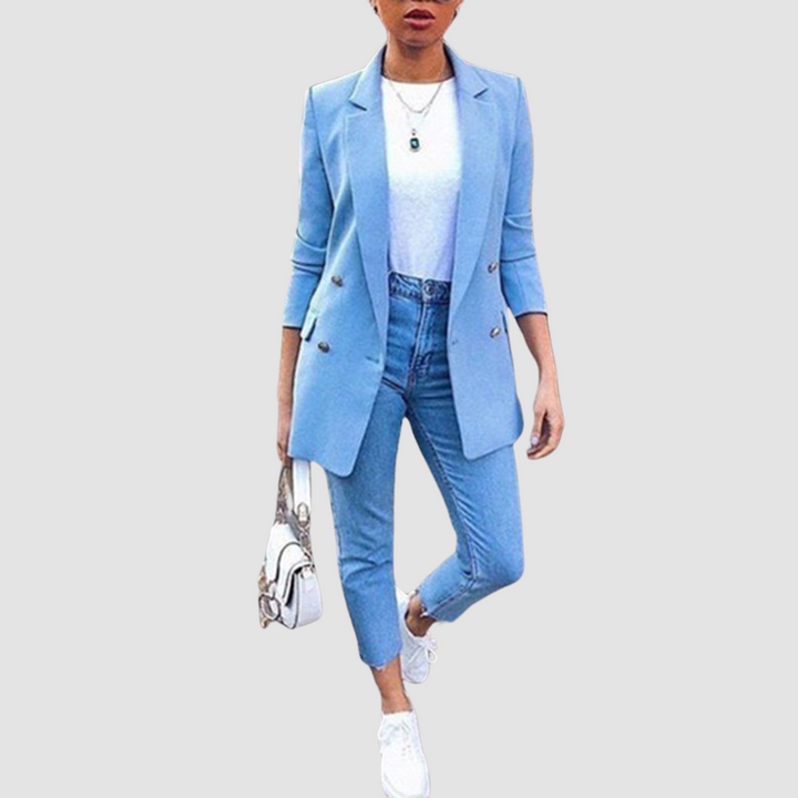 Women's Mid Length Tailored Blazer Jacket