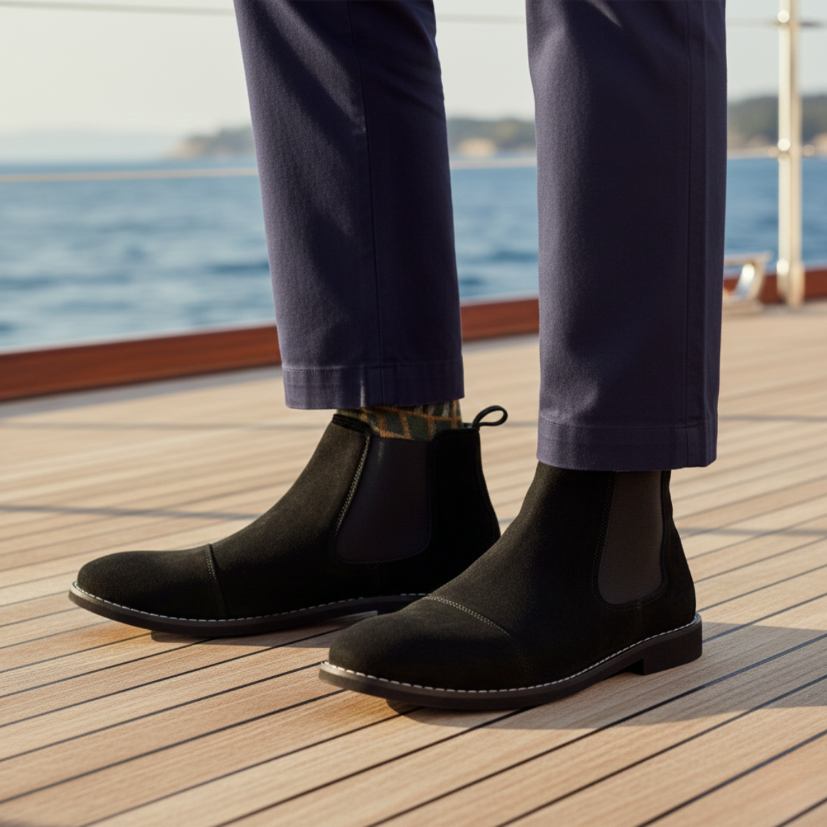 The Harris Men’s Classic Slip On Suede Chelsea Boots