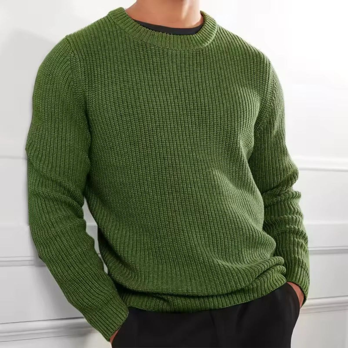 The Tokyo Merino Wool Ribbed O-Neck Sweater