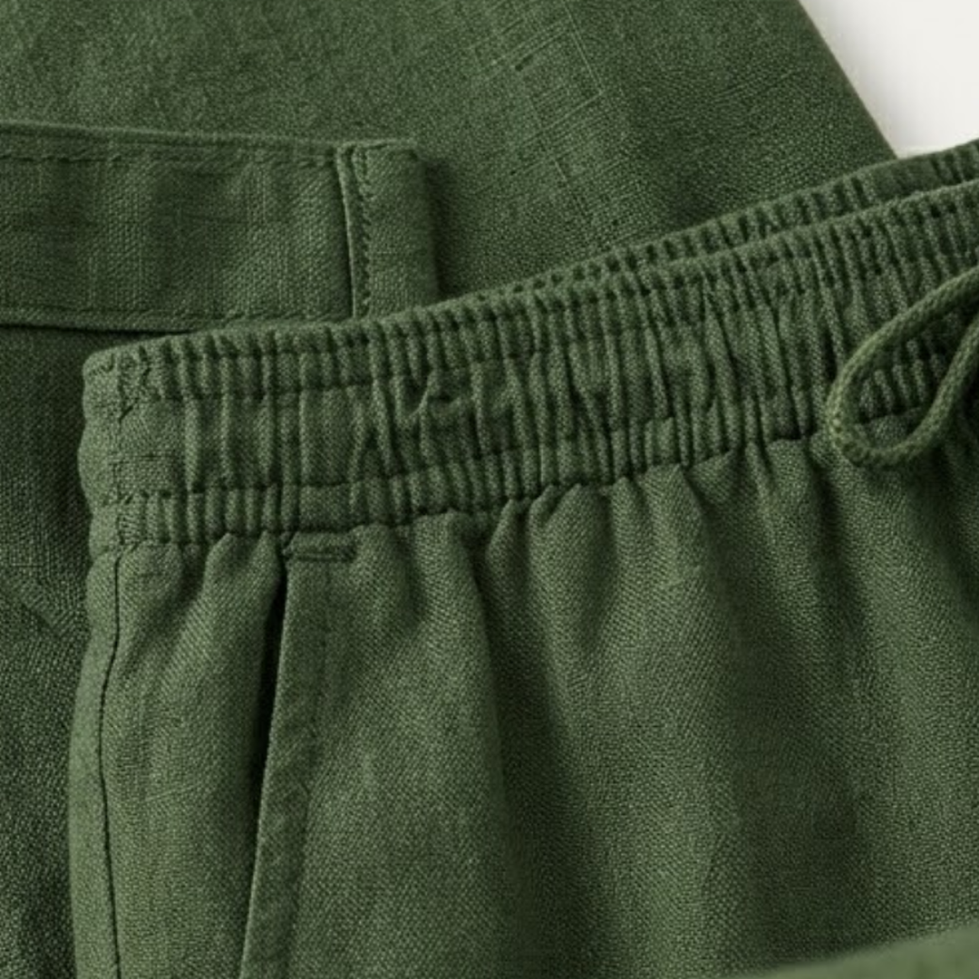 The Glenbrook Park Men’s Cotton Linen Set – Shirt & Shorts
