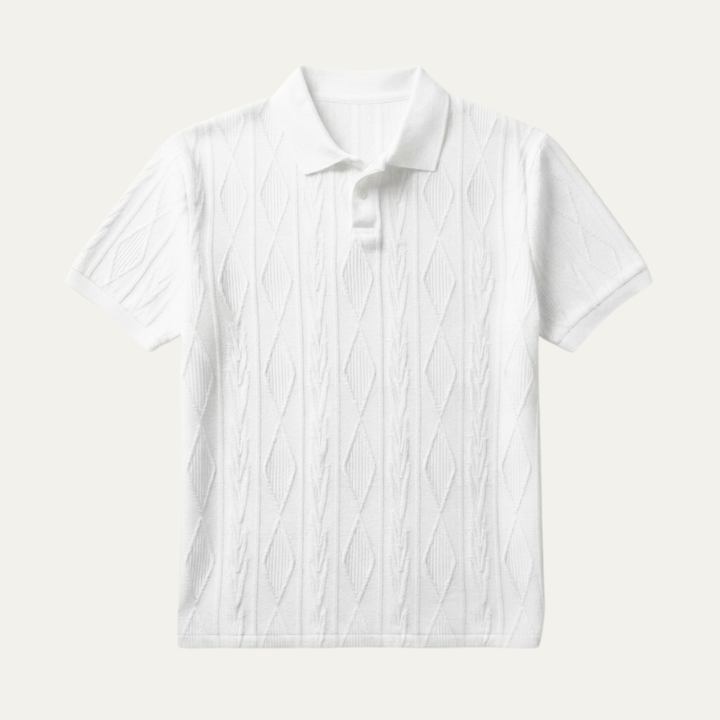 The Ridgebrook Men’s Textured Button Up Casual Polo Shirt