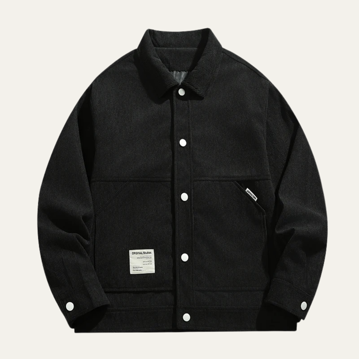 The Cala Luna Men’s Casual Button Up Lapel Corduroy Jacket