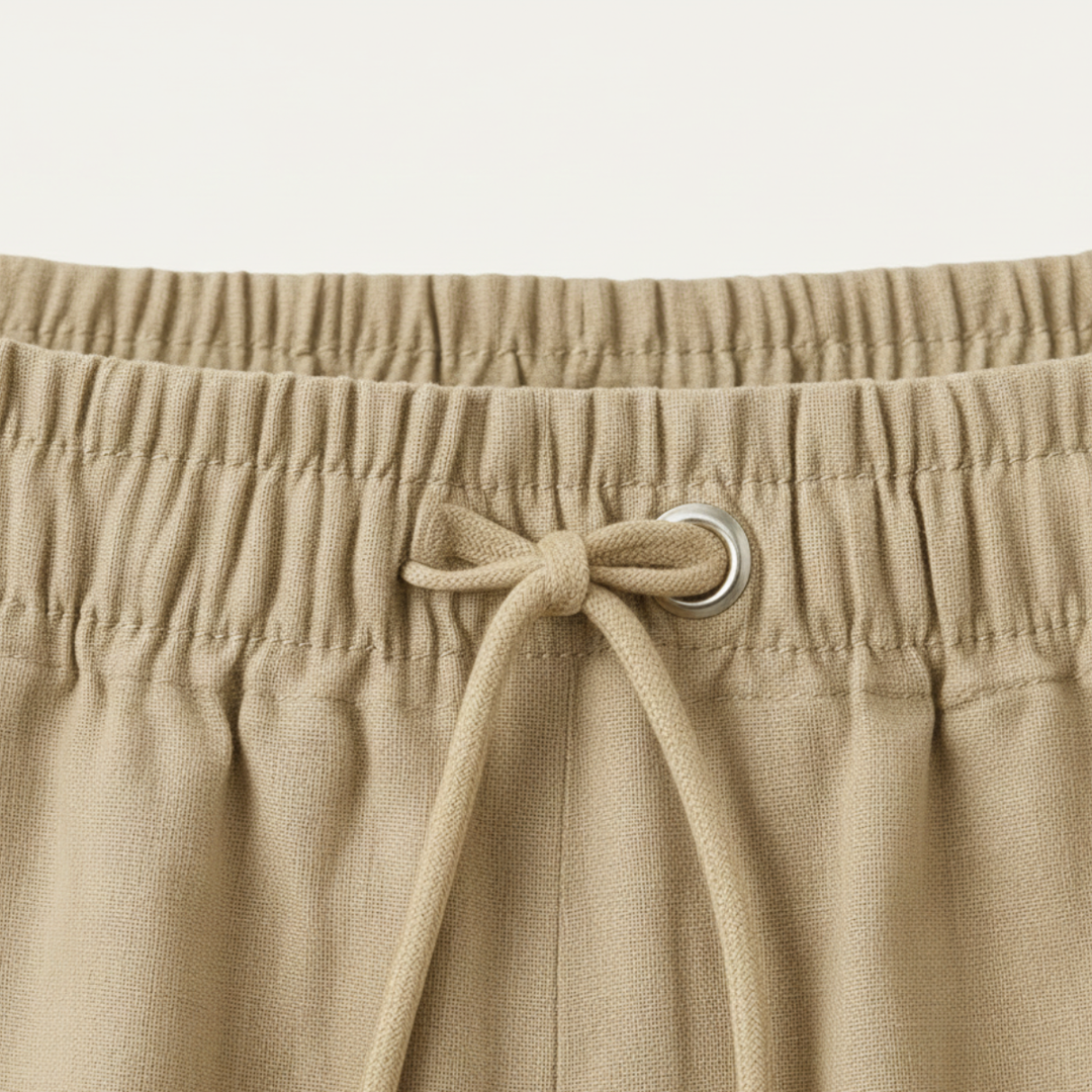 The Lisbon Linen Old Money Beige Shorts for Men