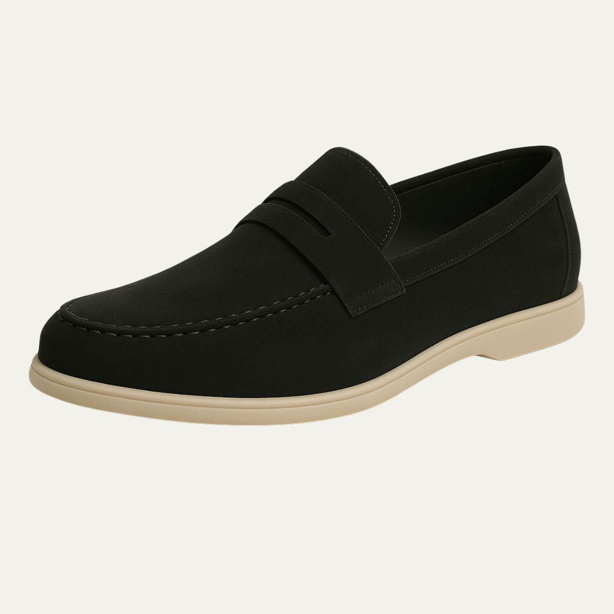 Black Suede Loafers - Old Money Old Money Suede Leather Loafers (Black) – Foot Stop main image 3