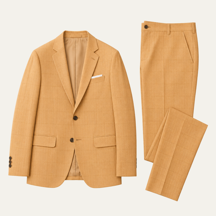The Glendale Men’s Modern Plaid Tuxedo Set