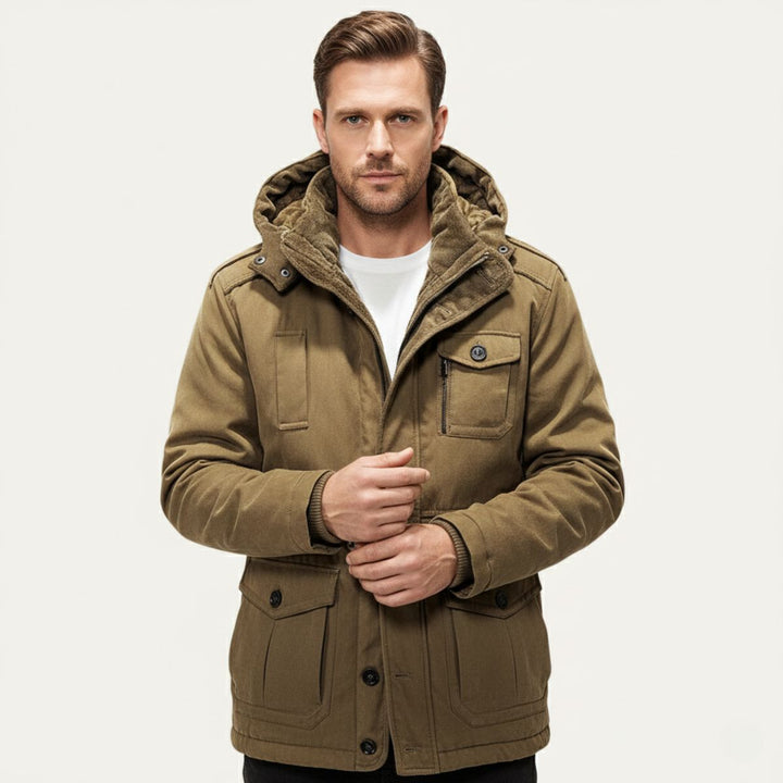 Men’s Insulated Winter Hooded Parka Jacket