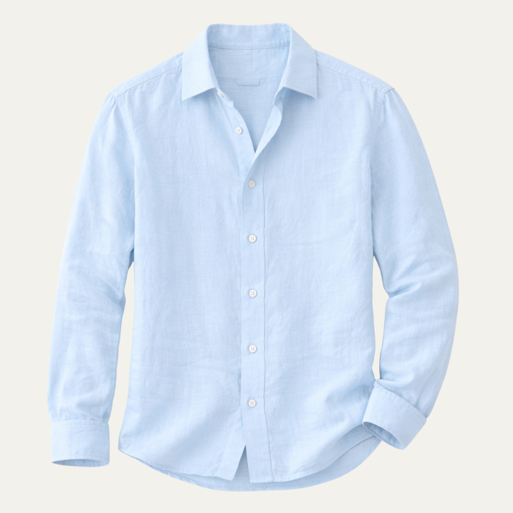 The Richmond Men’s Lightweight Cotton Linen Button Up Shirt