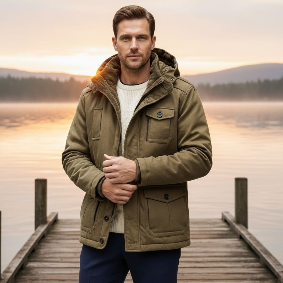 Men’s Insulated Winter Hooded Parka Jacket