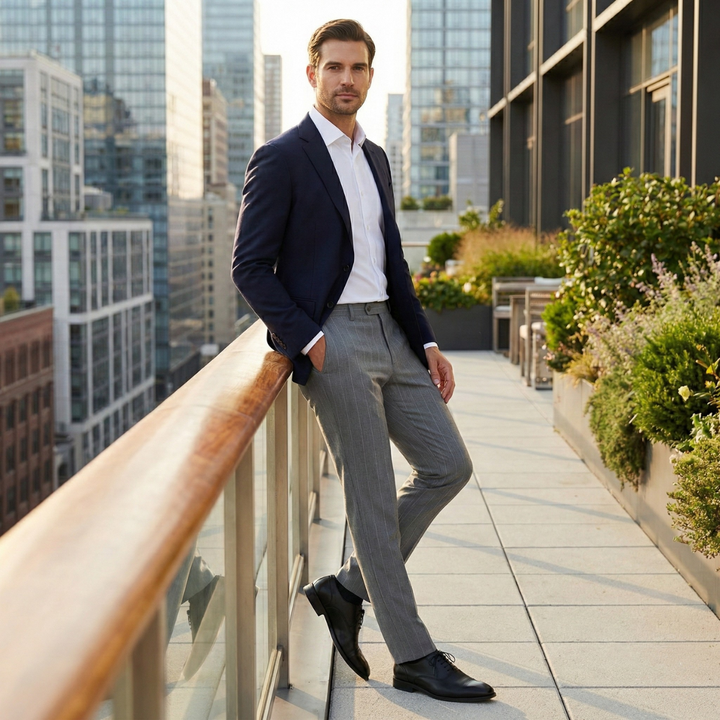 The Glenfall Men’s Slim Fit Stretch Luxury Dress Pants