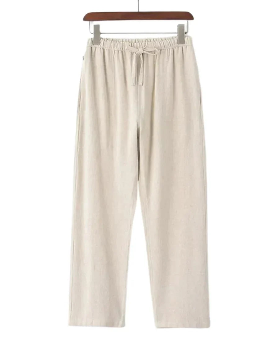 The Hudson Men's Relaxed Fit Linen Drawstring Pants