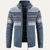 The Cortona Men’s Warm Winter Patterned Knit Zip Jacket