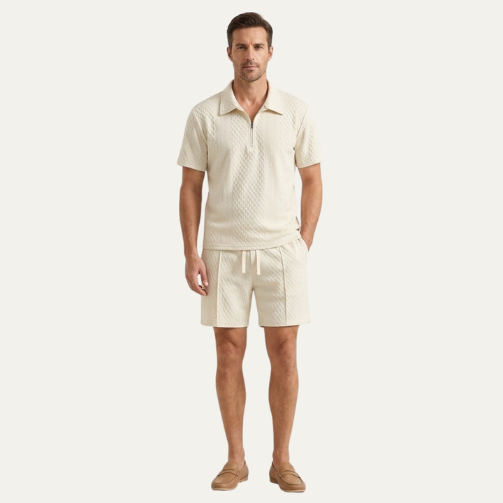 The Maplewood Men’s Casual Streetwear Set – Shirt & Shorts