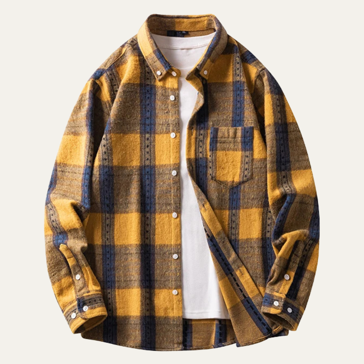 The Cuneo Men’s Plaid Lightweight Flannel Shirt