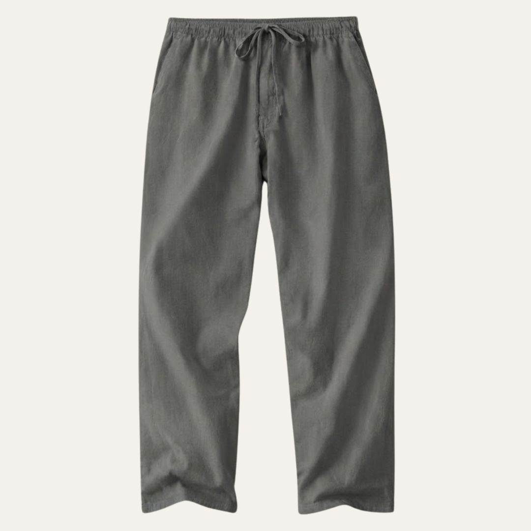 The Cedarhill Men’s Soft Linen Wide Leg Casual Pants