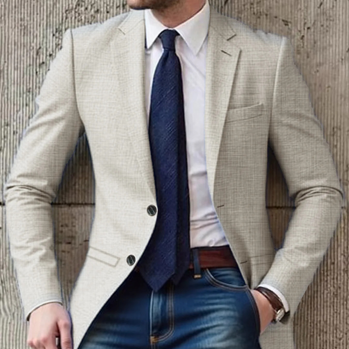 The Brenton Men's Smart Casual Slim Fit Cotton Blazer