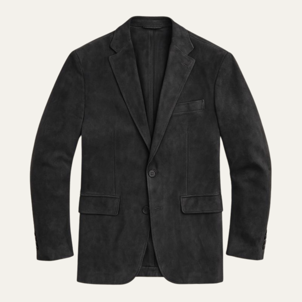 The Policoro Men’s Single Breasted Suede Blazer with Notched Lapel